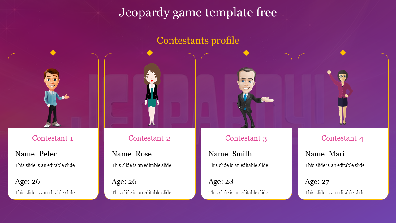Jeopardy game template free
